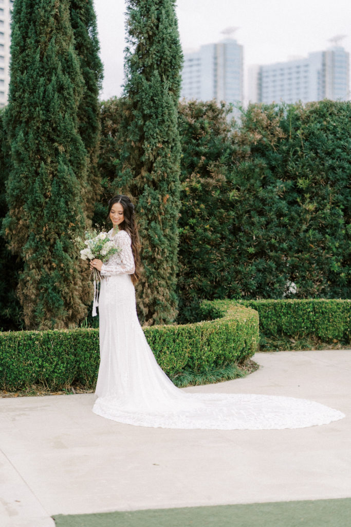 fine art wedding gown garden elegance wedding editorial